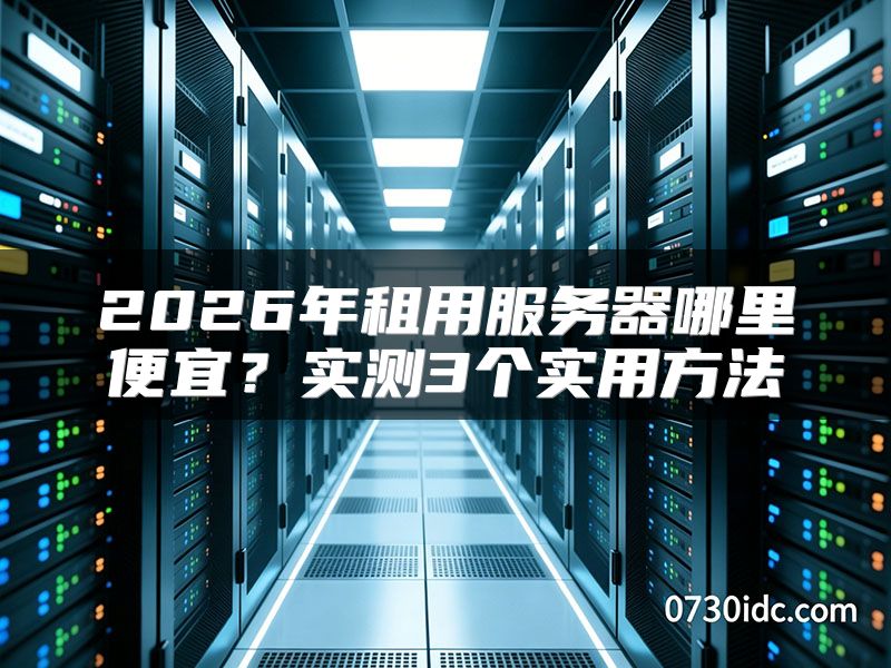 2026年租用服务器哪里便宜?实测3个实用方法