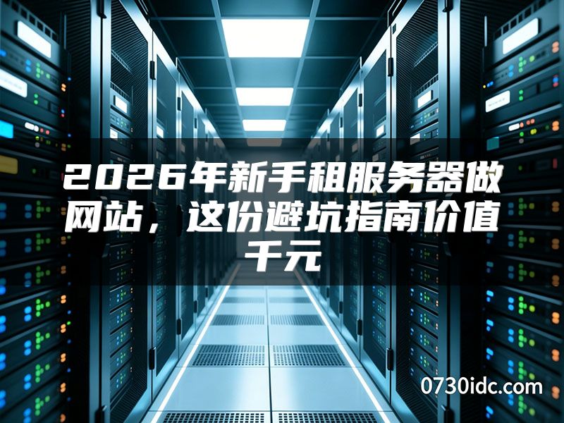 2026年新手租服务器做网站，这份避坑指南价值千元