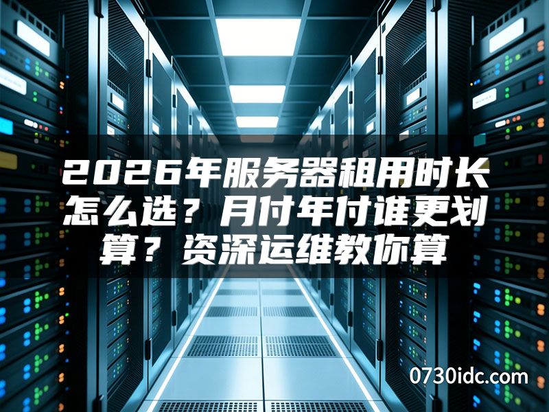 2026年服务器租用时长怎么选？月付年付谁更划算？资深运维教你算