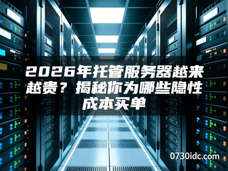 2026年托管服务器越来越贵?揭秘你为哪些隐性成本买单