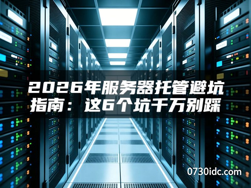 2026年服务器托管避坑指南：这6个坑千万别踩