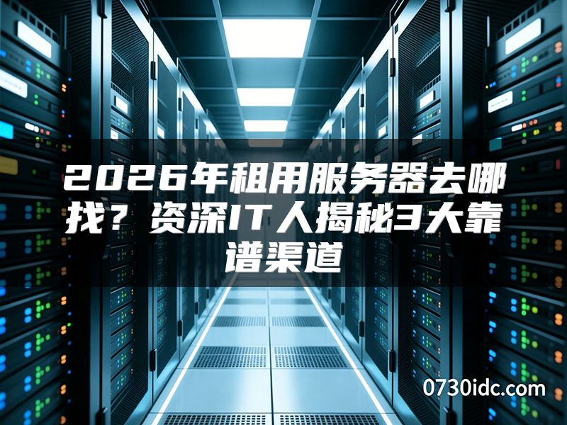 2026年租用服务器去哪找?资深IT人揭秘3大靠谱渠道