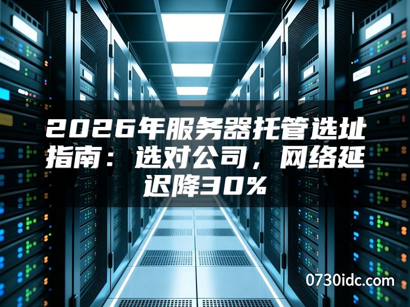 2026年服务器托管选址指南:选对公司,网络延迟降30%