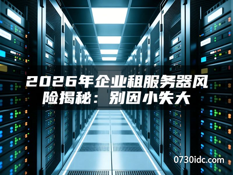 2026年企业租服务器风险揭秘:别因小失大