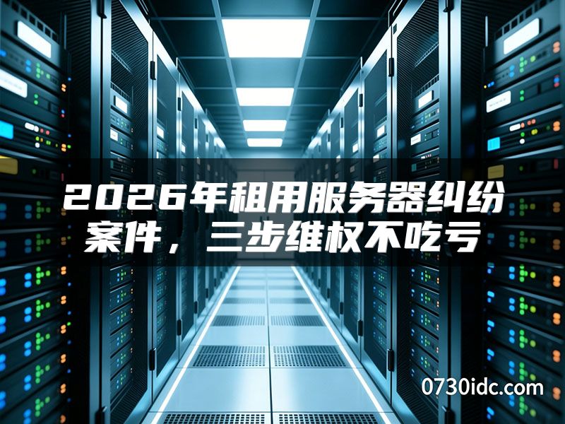 2026年租用服务器纠纷案件，三步维权不吃亏