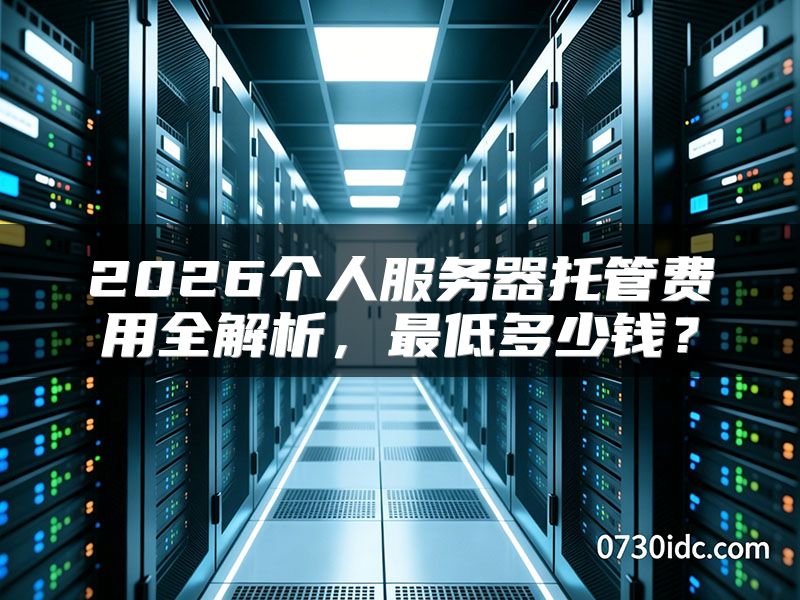 2026个人服务器托管费用全解析，最低多少钱？