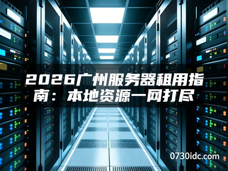 2026广州服务器租用指南:本地资源一网打尽