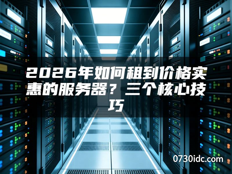 2026年如何租到价格实惠的服务器？三个核心技巧