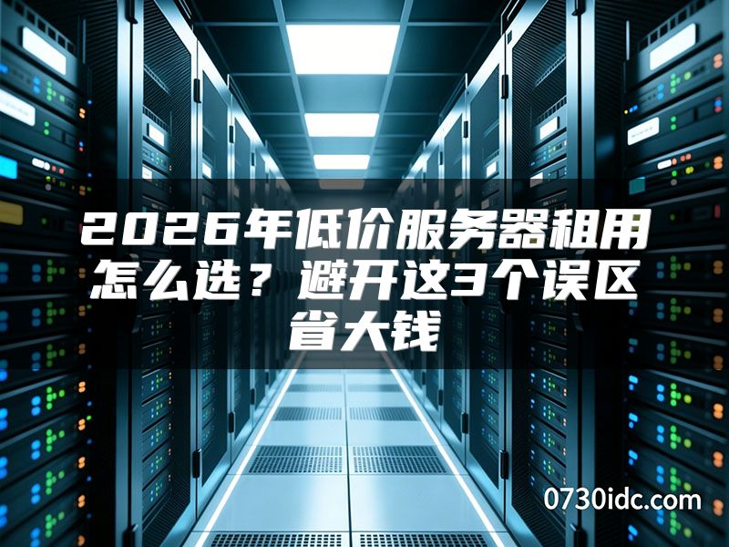 2026年低价服务器租用怎么选?避开这3个误区省大钱