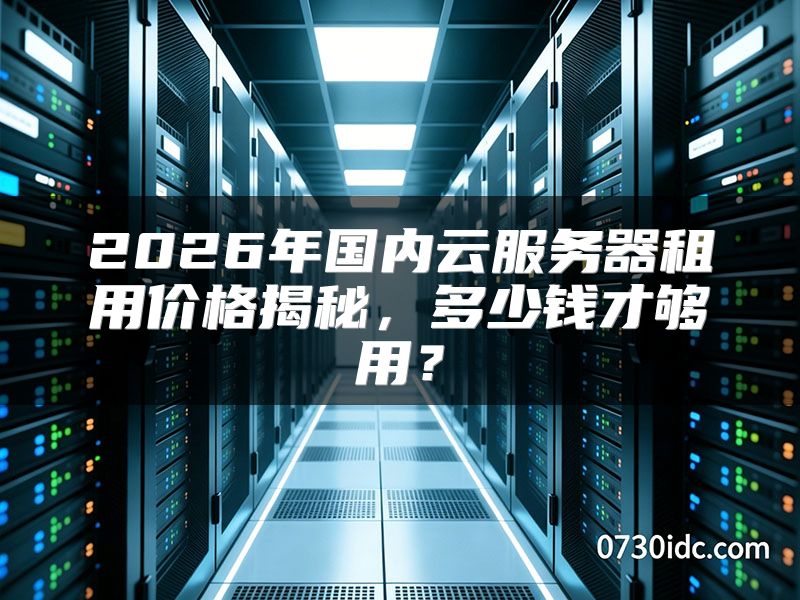 2026年国内云服务器租用价格揭秘,多少钱才够用?