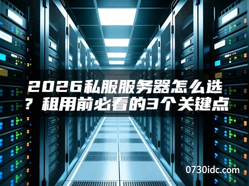 2026私服服务器怎么选？租用前必看的3个关键点