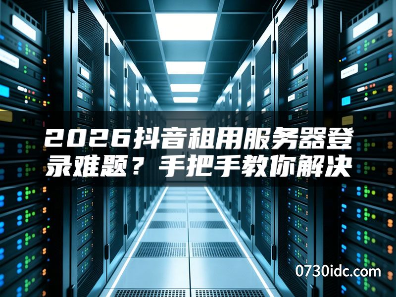 2026抖音租用服务器登录难题？手把手教你解决
