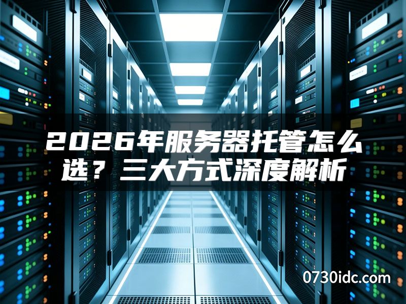 2026年服务器托管怎么选?三大方式深度解析