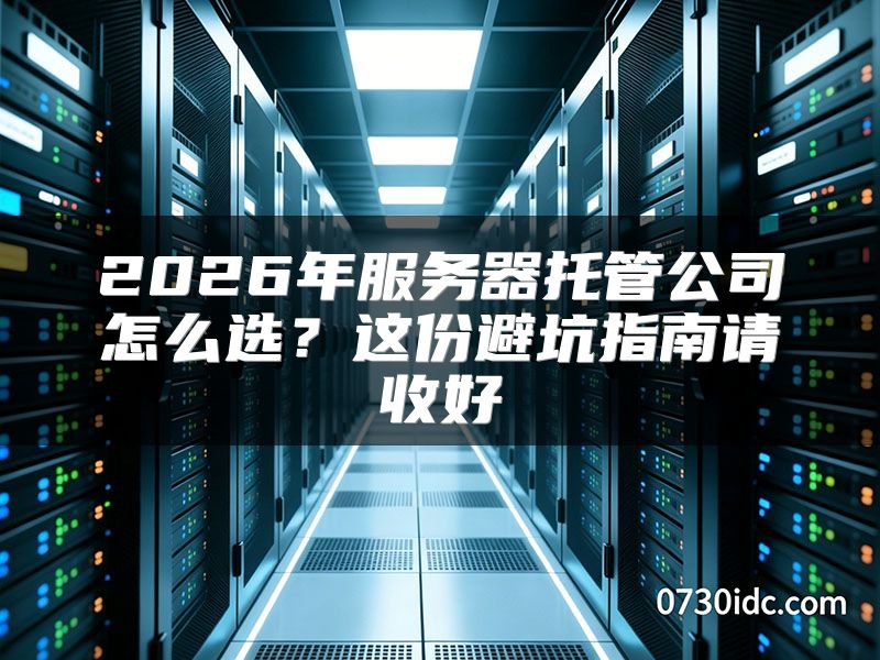 2026年服务器托管公司怎么选?这份避坑指南请收好