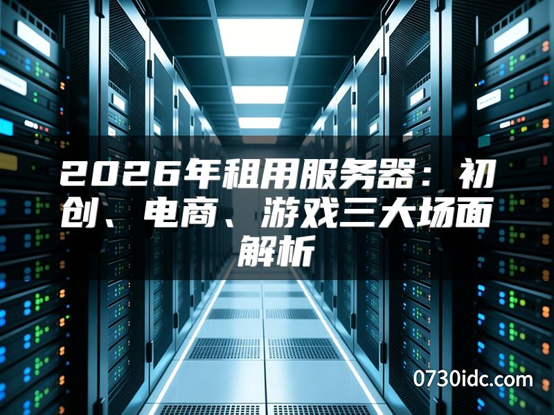2026年租用服务器：初创、电商、游戏三大场面解析