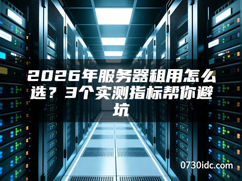 2026年服务器租用怎么选？3个实测指标帮你避坑