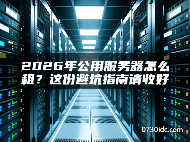 2026年公用服务器怎么租?这份避坑指南请收好