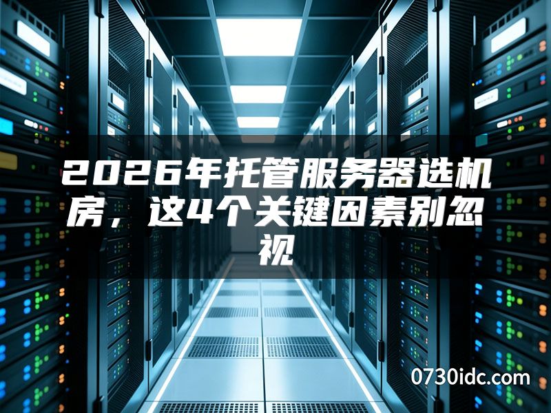 2026年托管服务器选机房,这4个关键因素别忽视