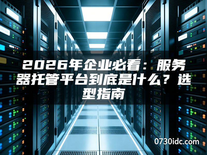 2026年企业必看：服务器托管平台到底是什么？选型指南