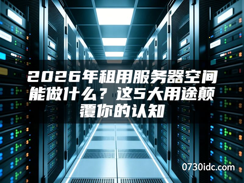 2026年租用服务器空间能做什么？这5大用途颠覆你的认知