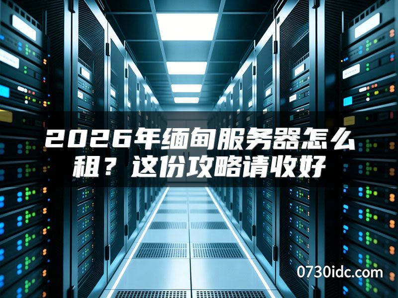 2026年缅甸服务器怎么租？这份攻略请收好