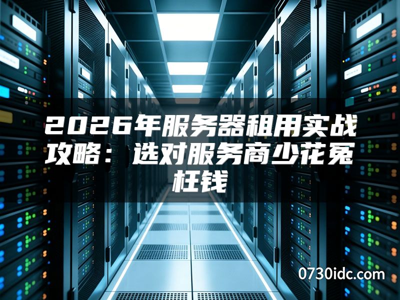 2026年服务器租用实战攻略:选对服务商少花冤枉钱