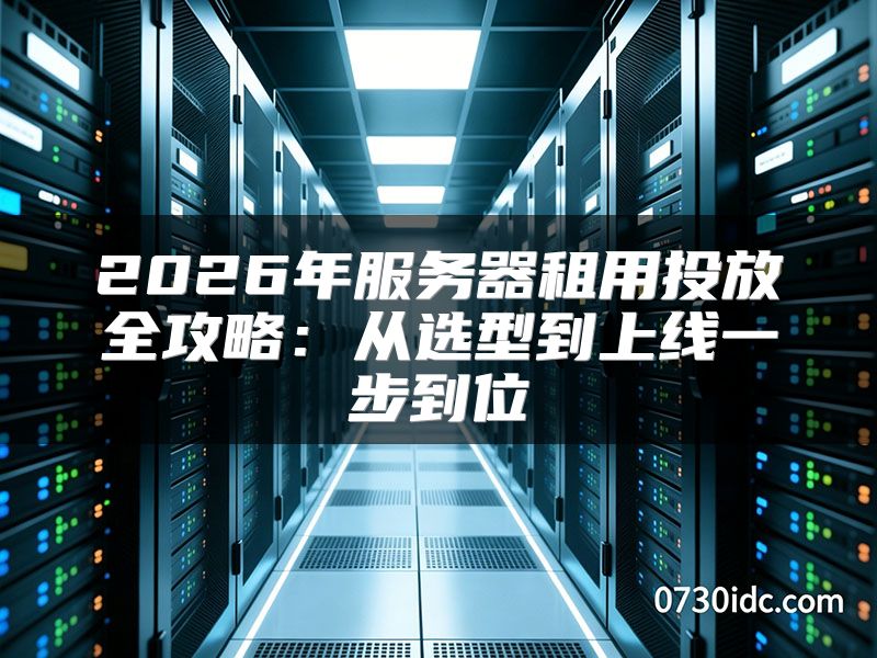 2026年服务器租用投放全攻略:从选型到上线一步到位