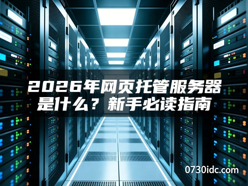 2026年网页托管服务器是什么？新手必读指南