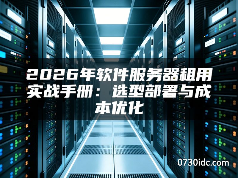 2026年软件服务器租用实战手册：选型部署与成本优化