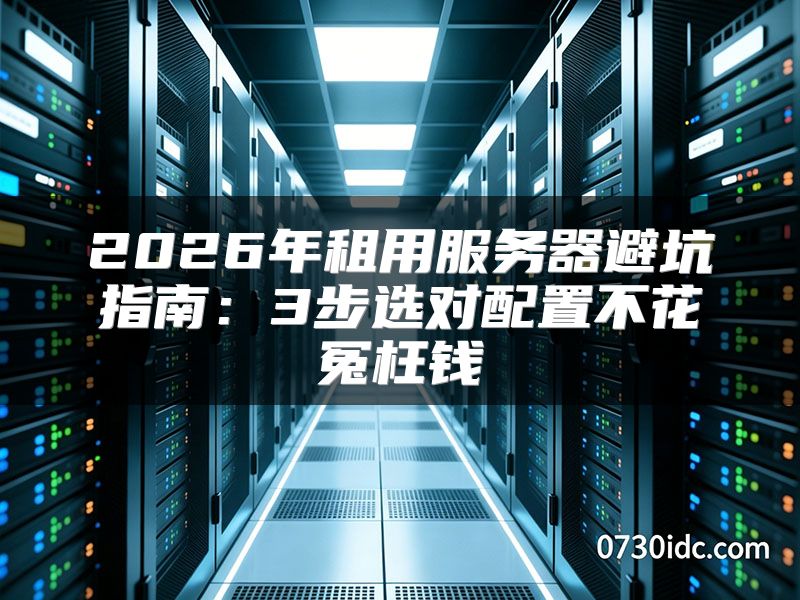 2026年租用服务器避坑指南：3步选对配置不花冤枉钱