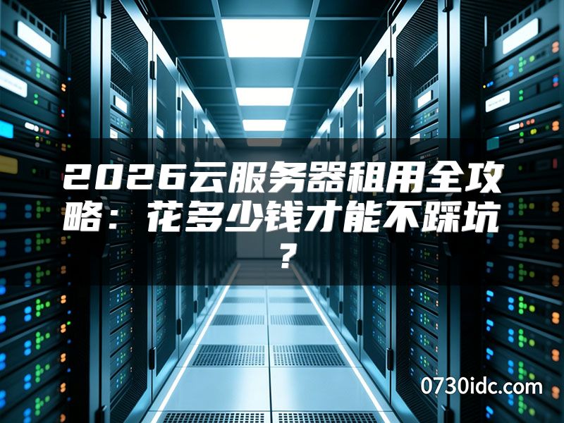 2026云服务器租用全攻略:花多少钱才能不踩坑?