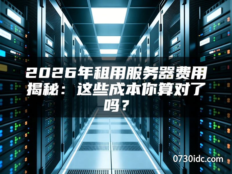 2026年租用服务器费用揭秘:这些成本你算对了吗?