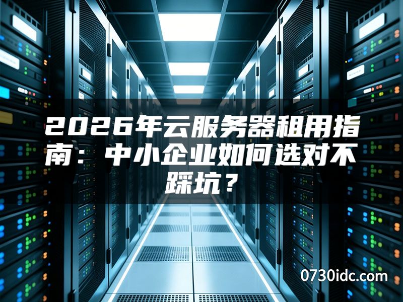 2026年云服务器租用指南:中小企业如何选对不踩坑?