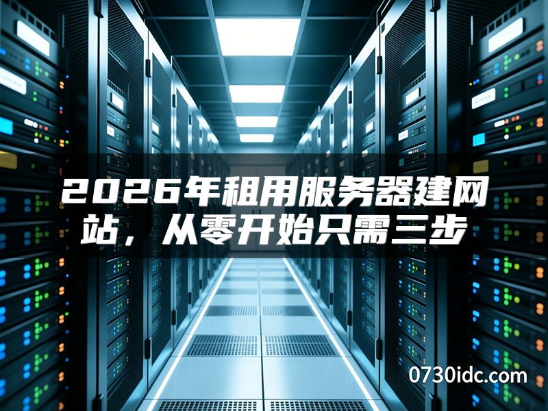 2026年租用服务器建网站，从零开始只需三步