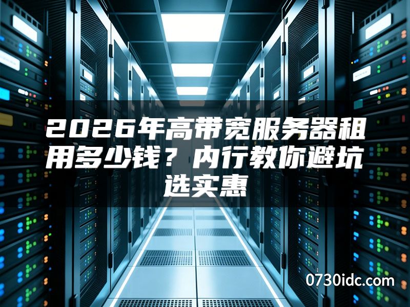 2026年高带宽服务器租用多少钱?内行教你避坑选实惠
