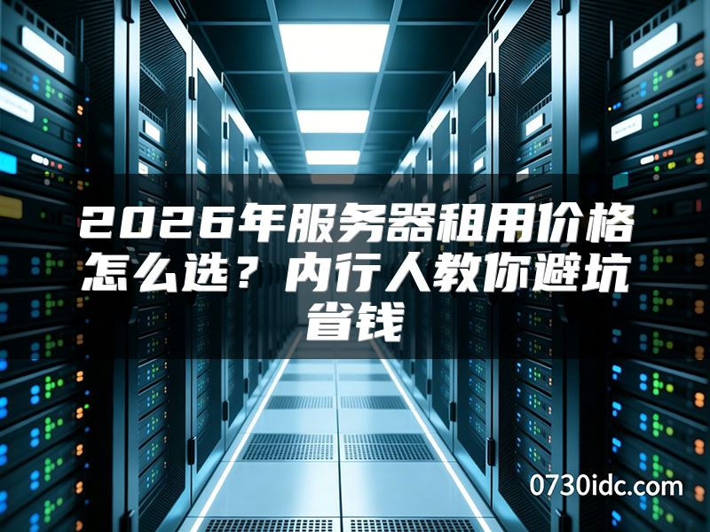 2026年服务器租用价格怎么选?内行人教你避坑省钱