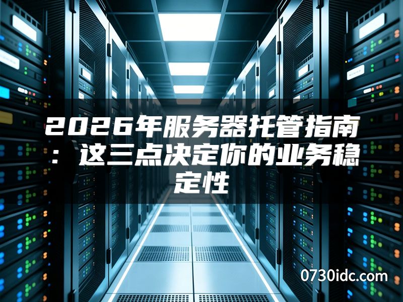 2026年服务器托管指南:这三点决定你的业务稳定性