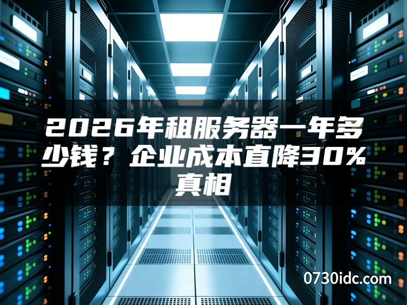 2026年租服务器一年多少钱？企业成本直降30%真相