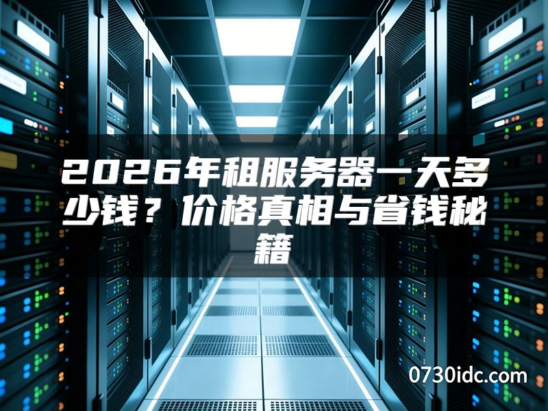 2026年租服务器一天多少钱？价格真相与省钱秘籍