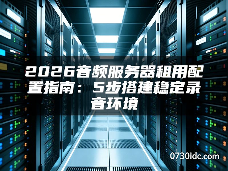 2026音频服务器租用配置指南:5步搭建稳定录音环境