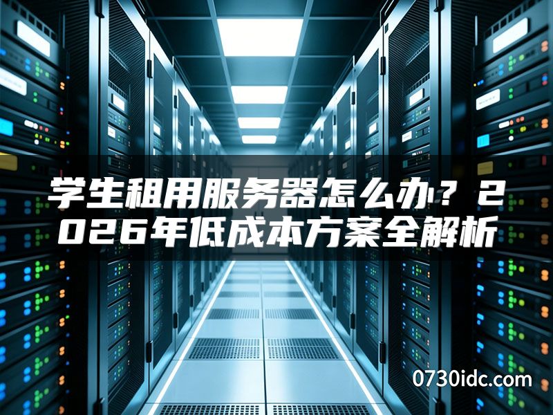 学生租用服务器怎么办？2026年低成本方案全解析