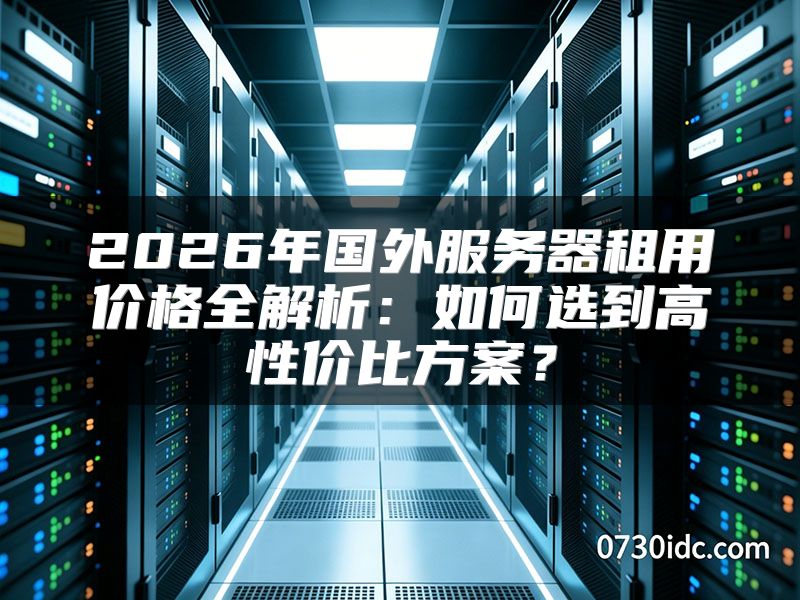 2026年国外服务器租用价格全解析：如何选到高性价比方案？