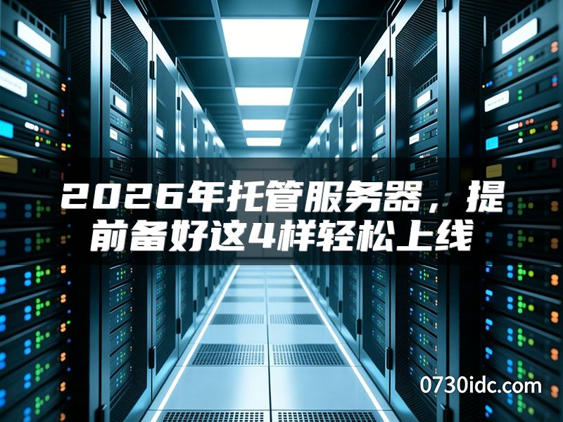 2026年托管服务器，提前备好这4样轻松上线