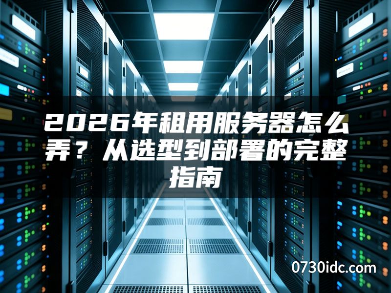 2026年租用服务器怎么弄?从选型到部署的完整指南