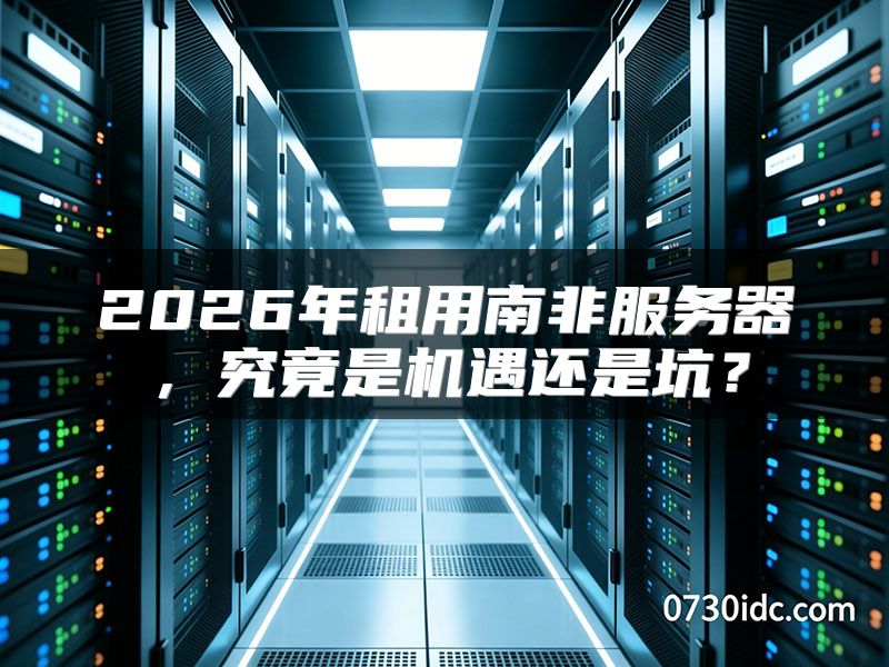 2026年租用南非服务器，究竟是机遇还是坑？