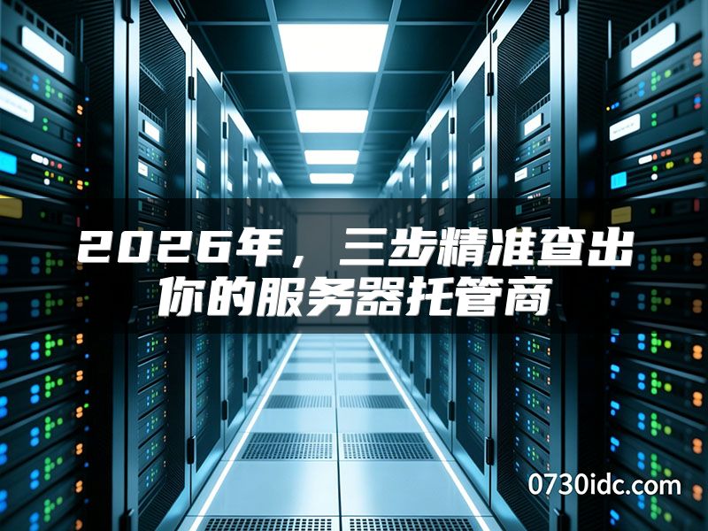 2026年,三步精准查出你的服务器托管商