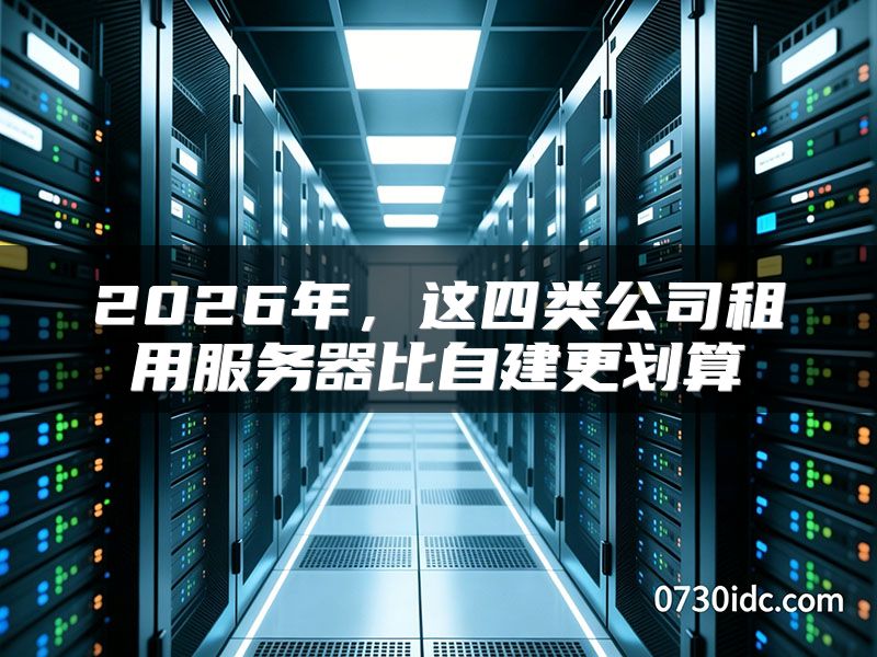 2026年,这四类公司租用服务器比自建更划算