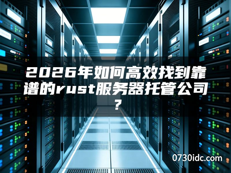2026年如何高效找到靠谱的rust服务器托管公司？