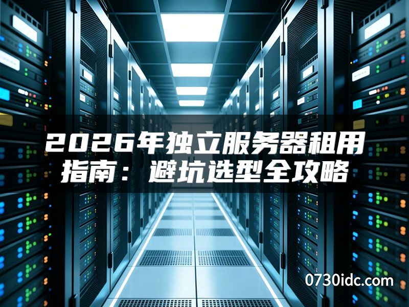 2026年独立服务器租用指南：避坑选型全攻略