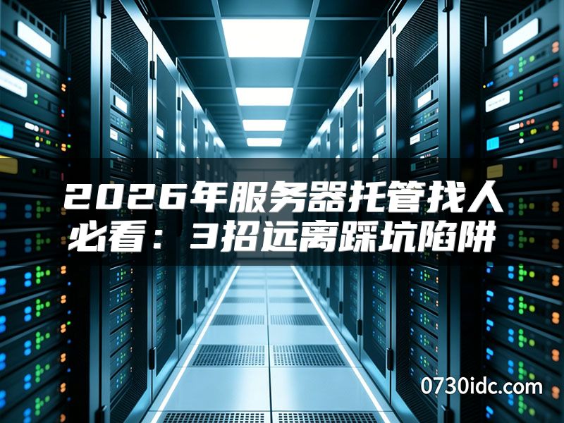 2026年服务器托管找人必看：3招远离踩坑陷阱
